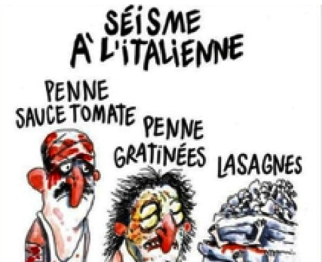 „Шарли Ебдо“ не пропусна и италианското земетресение