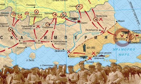18 ноември 1912 г. Българската армия е разгромена в битката при Чаталджа - 1