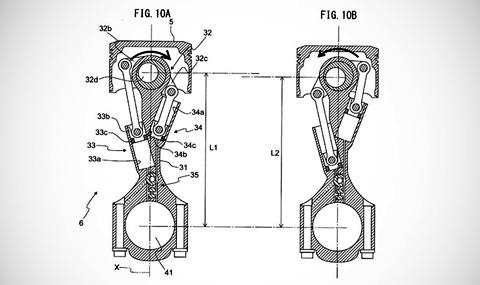 Toyota патентова двигател с променлива компресия - 1