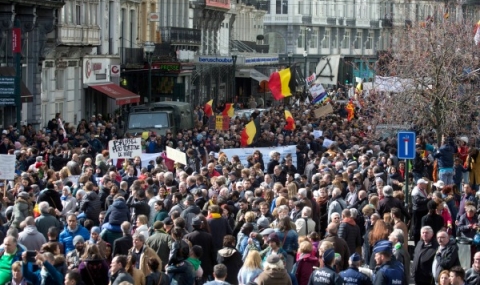 Шествие срещу терора в Брюксел (СНИМКИ) - 1
