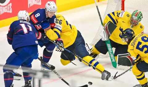 Швеция разби САЩ на старта на СП по хокей на лед - 1