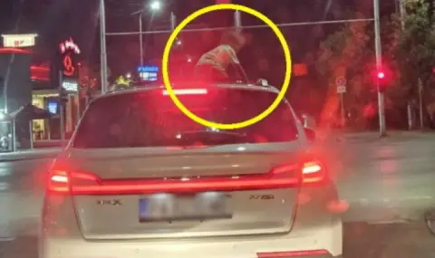 МВР хвана по кадри в мрежата шофьор на кола с 4-годишно дете на люка в Пловдив - 1