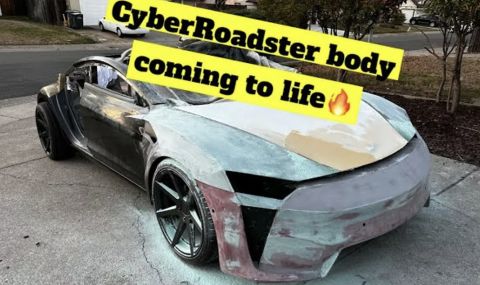 Фен реши сам да направи Tesla Roadster и вероятно ще е готов преди Мъск (ВИДЕО) - 1