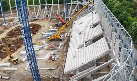 Първите седалки вече са монтирани на новия стадион "Българска армия" - 1