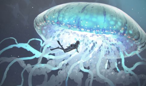 Гигантски медузи обитават водите край Антарктида (ВИДЕО) - 1