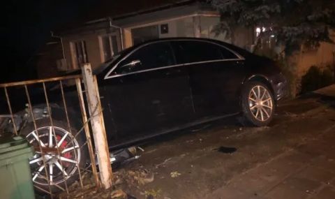 14-годишно момче подкара луксозен автомобил и се вряза в ограда - 1