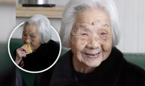 Чипс пред телевизора и будуване до късно: 101-годишна китайка живее като тийнейджър - 1