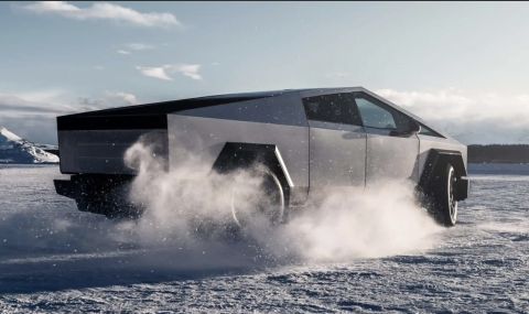 Tesla тества Cybertruck за последно на сняг - 1