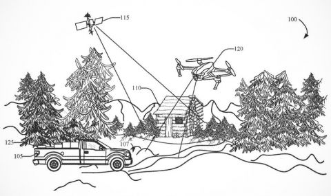 Ford патентова дрон, който помага за шофиране в тежък офроуд - 1