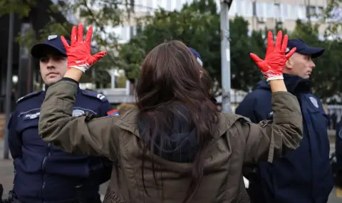 Протест в Сърбия: "Убийци, улицата ще ви съди!" - 1