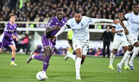 Интер не успя да бие Фиорентина, преднината на върха е шест точки - 1