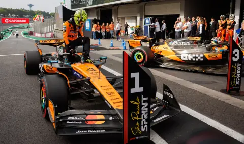 Ландо Норис триумфира в спринтовата квалификация на Гран при на Бразилия - 1