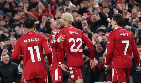 Ливърпул спечели гостуването си на Нотингам с гол в седмата минута на добавеното време - 1