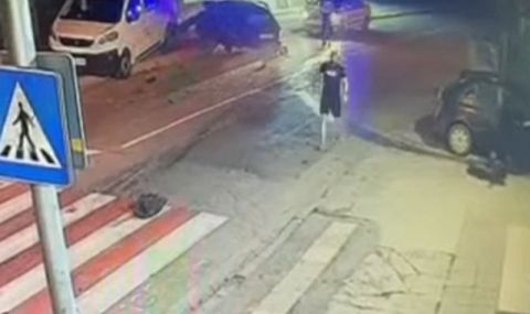 Шофьор, преследван от патрулка в София, помита пешеходец (ВИДЕО) - 1