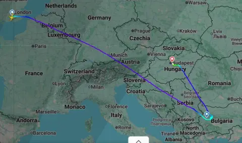 Самолет от Лондон не кацна в София, пренасочен бе за Будапеща, а от там върнат в Лондон (ВИДЕО) - 1