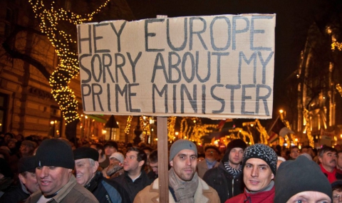 Протести в Унгария срещу новата конституция - 1