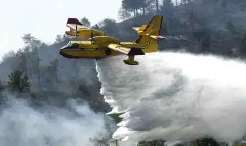 Главен комисар Джартов: 6 хеликоптера и 2 самолета гасят големия пожар в Пирин. Село Плоски е в безопасност - 1