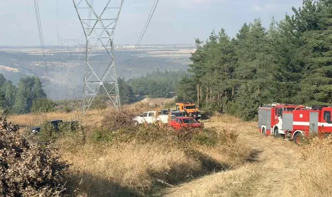 Авария по електропровод вероятно е причинила пожар край Зорница - 1