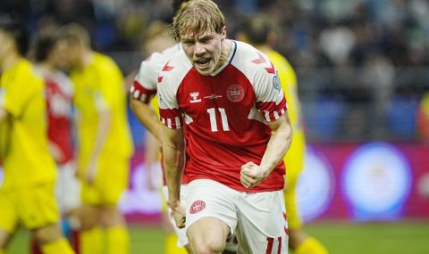 Казахстан осъществи обрат срещу Дания в мач от квалификациите за Евро 2024 - 1