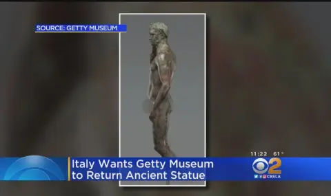 Европейски съд подкрепи Италия за връщането на древногръцка статуя от музея „Джон Пол Гети“ в САЩ - 1