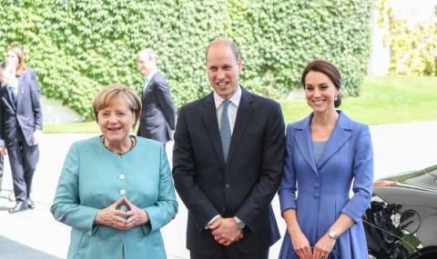 Уилям и Кейт се срещнаха с Ангела Меркел - 1
