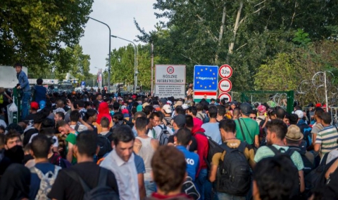 Бежанци пробиха полицейски кордони на границата между Хърватия и Сърбия - 1