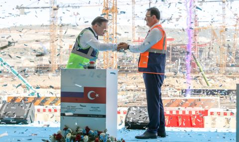 В Турция започна строителството на четвърти енергоблок на атомната централа - 1