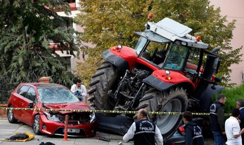 Тракторист предизвика хаос в Анкара - 1