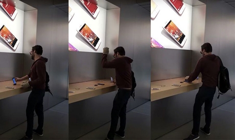 Вбесен французин потроши десетки нови &quot;айфони&quot; в магазин на Apple - 1