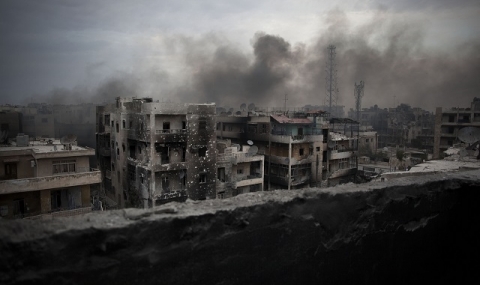 Бомбен ад в Алепо (Видео) - 1