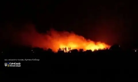Русия удари Изюм с КАБ и подпали Суми с дронове