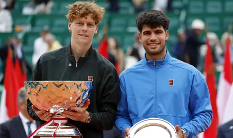 Стана ясно какво си казаха Синер и Алкарас на мрежата след финала в Монте Карло - 1