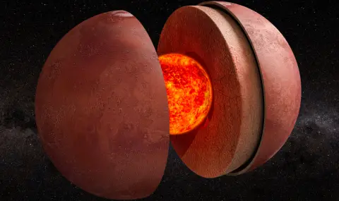 Учени за пръв път потвърдиха, че вътрешното ядро на Марс е твърдо - 1