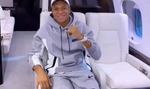 Килиан Мбапе се глези с частен самолет - 1