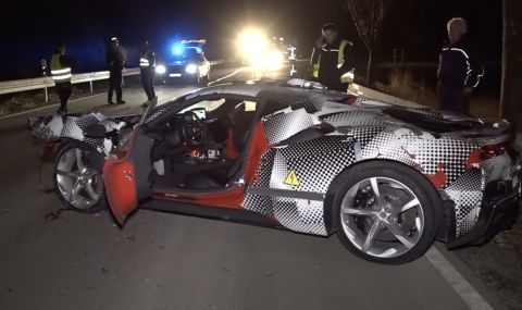 Прототип на Ferrari катастрофира в Германия (ВИДЕО) - 1