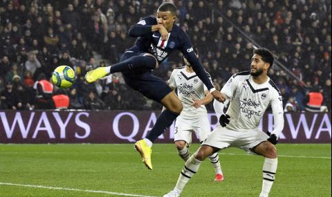 ПСЖ и Бордо си вкараха 7 гола - Кавани с гол №200, Неймар с червен картон - 1