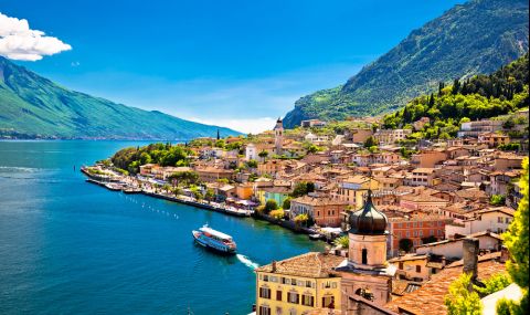 Езерото Гарда в Италия се сви до рекордни нива - 1