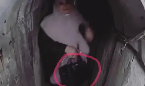 Israel released VIDEO of Yahya Sinwar's wife carrying a $32,000 bag in a bunker  - 1