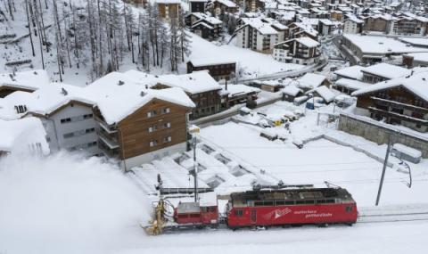 Снежна блокада в Швейцария - 1
