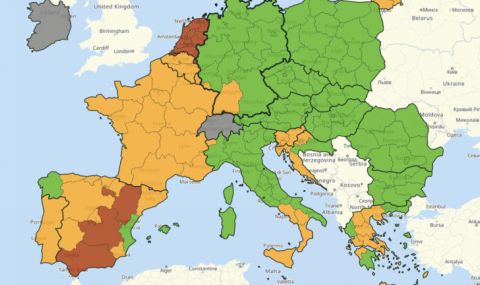 България вече е в зелената COVID-зона на картата на ЕС - 1