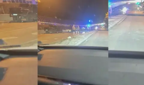 Пикап помете три коли до столичния КАТ - 1