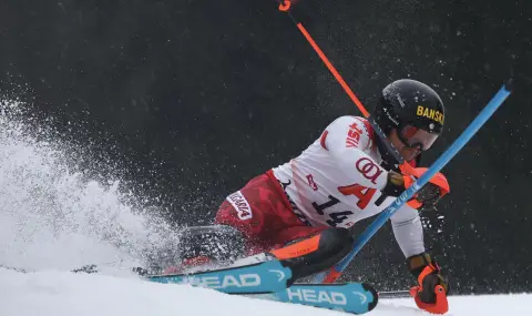 Albert Popov finished 14th in the slalom in Kitzbuhel  - 1