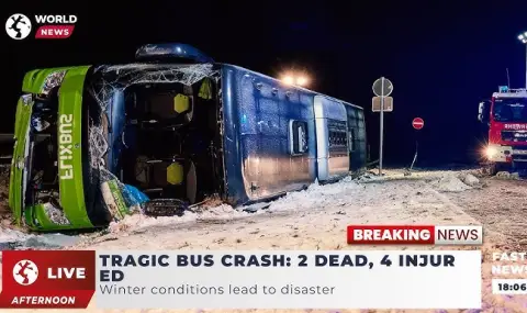 Two people died in a bus crash in Germany, four were seriously injured VIDEO  - 1