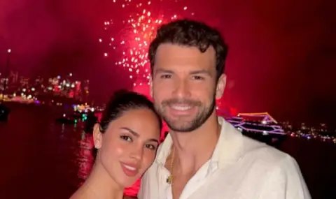 Григор Димитров и Ейса Гонсалес посрещнаха 2026-а с романтика и фойерверки в Сидни - 1