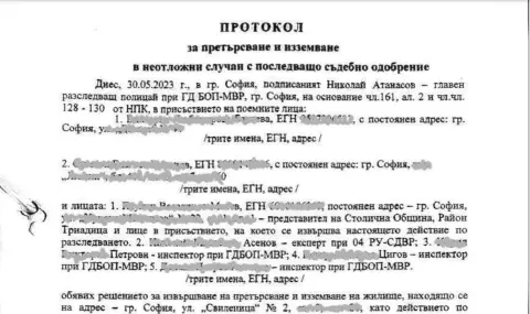 Антикорупционният фонд публикува протокол за иззети материали и доказателства от имоти на Пепи Еврото в София