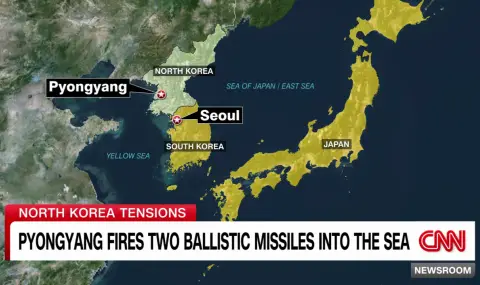 Токио: Пхенян изстреля най-малко две балистични ракети към Японско море - 1