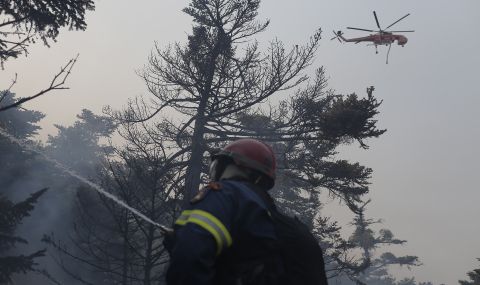 Цяла нощ продължи битката за потушаване на голям горски пожар в Кипър - 1