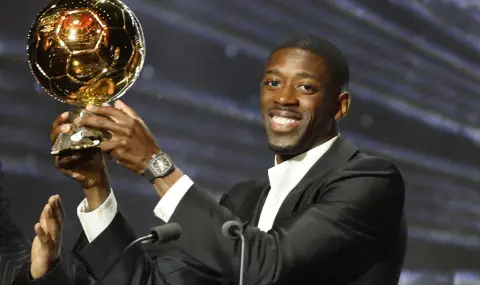 Усман Дембеле отпразнува скромно спечелването на Златната топка - 1