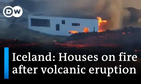 Вулканът край исландското градче Гриндавик е унищожил десетки сгради ВИДЕО - 1