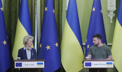 Фон дер Лайен посети Киев и поздрави Украйна за военните ѝ успехи  - 1